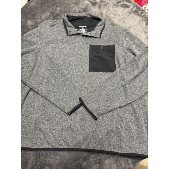 Duluth Trading Grey and black quarter snap fleece with pocket.  Men’s XXL  #flee - Picture 1 of 2